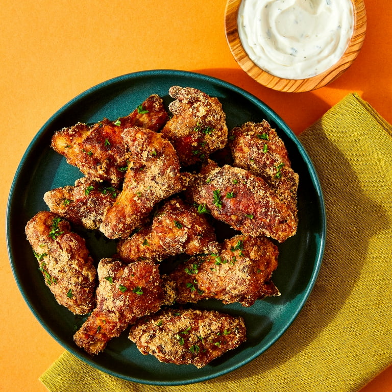 bettergoods Chicken Wings with Garlic Butter Dry Rub, 22 oz (Frozen)