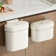 thumbnail image 1 of Cubos de Basura para Baño, Cubo de Basura de Pared con Tapa, Papelera para Cocina y Baño, Gran Capacidad (9/7 L), Plástico Beige, Diseño Compacto., 1 of 6