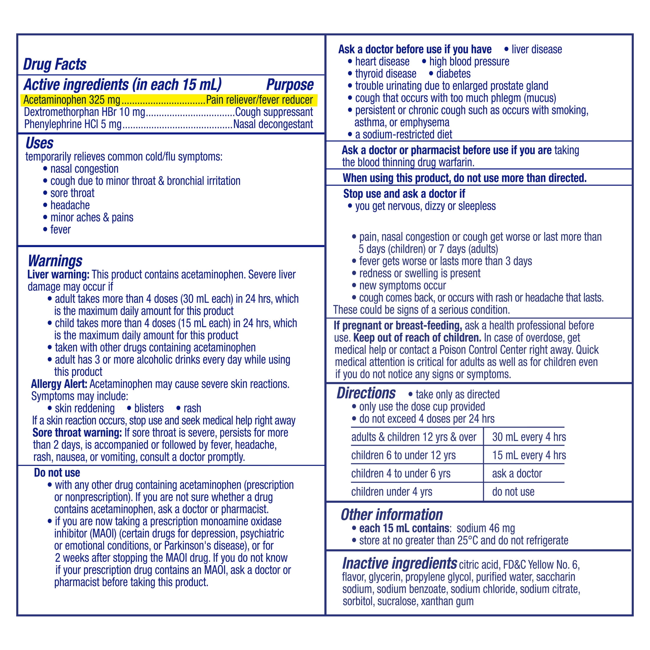 Vicks DayQuil Cold & Flu Liquid, Daytime Cold Medicine for Adults, 12 fl oz