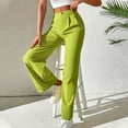 thumbnail image 4 of Inleife Womens Casual Pants High Waisted Loose Straight Leg Stylish Pants Suit Pants, 4 of 6