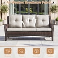 thumbnail image 2 of POCASSY 6 Pieces Outdoor Patio Furniture Sets with Swivel Rocker Patio Chairs, PE Wicker Patio Outdoor Conversation Set with Swivel Glider Chairs and 3-Seat Sofa, Ideal for Balcony, Deck, Backyard, 2 of 18