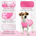 thumbnail image 2 of QBLEEV Dog Winter Coat Cold Weather British Plaid Dog Clothes for Small Medium Dogs，Warm Pet Dog Jacket with Detachable Hood and Soft Fleece Lining，Windproof Pet Vest Fuzzy Outwear, 2 of 7