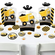 Big Dot of Happiness Dig It - Construction Party Zone - Baby Shower or Birthday Party Decor and Confetti - Terrific Table Centerpiece Kit - Set of 30
