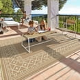 thumbnail image 7 of DEORAB 6'x9' Outdoor Rugs Waterproof Patio Reversible Plastic Carpet Camping Outside Mat For Garden RV Camping Porch Deck Backyard, Brown & Beige, 7 of 7
