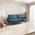 thumbnail image 3 of Enor Furniture Markinsen 70" Round Arm Modern Linen Fabric Sofa in Teal Blue, 3 of 4