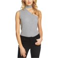 thumbnail image 2 of 1.STATE Womens Textured One Shoulder Blouse, Grey, Small, 2 of 2
