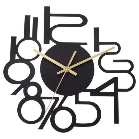 Uxcell Vintage Wall Clock 12 Inch, Ornate Metal Clock Silent Non-Ticking Roman Numerals Elegant Farmhouse Living Room Bedroom Office Decor, JSCC014