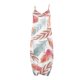 thumbnail image 4 of Vestido largo de playa ajustado con estampado Floral a rayas sin mangas con cuello en V y cintura media a la moda para mujer Pompotops ghjkhdj8372, 4 of 5