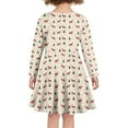 thumbnail image 3 of DISNIMO Christmas Tree Dress Girls Reindeer Christmas Dress Girl Long Sleeve Midi Dress Children Dress Girls Size 11-12 Girls Clothes Dresses Cute for Kids Long Sleeve Skater Dress Girls Crew Neck, 3 of 6