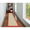 thumbnail image 2 of Linon Athena Cotton Rug in Natural and Burnt Orange-2'6" x 12', 2 of 3