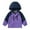 Purple, variant on Kids Boys Girls Hoodie Rain Jacket Zipper Windproof Windbreaker Raincoat with Hood Trendy Lightweight Comfy Outwear Winter Coat Insulated Quilted Outerwear