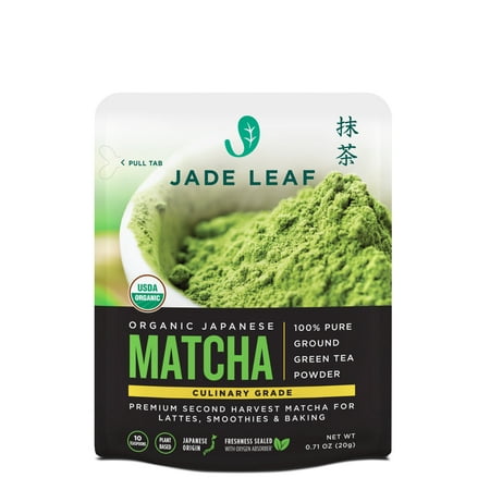 Jade Leaf Matcha  Organic Japanese Culinary Matcha  Powdered Tea  0.7 Oz