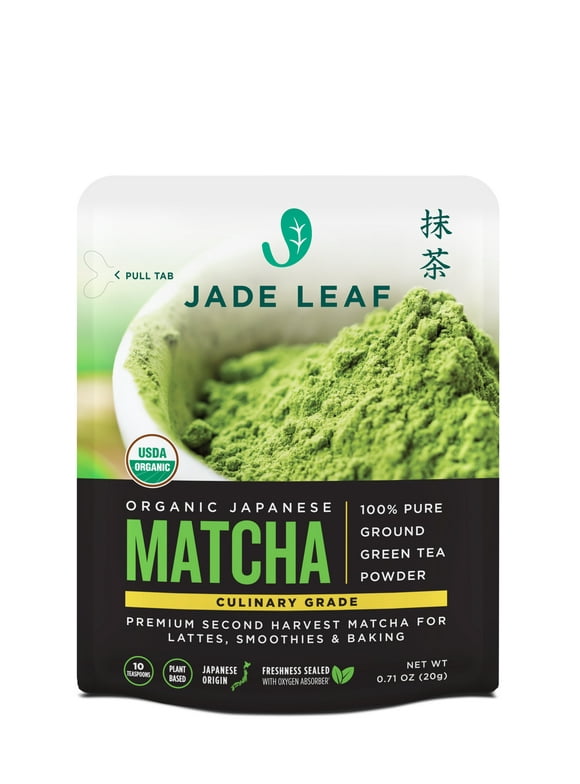 Jade Leaf Organic Japanese Matcha Culinary Green Tea Powder for Smoothies, Lattes, and Baking, .7 oz (20 Servings)