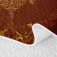 thumbnail image 5 of Castle Fairy Gothic Skull Damask Bed Spread Queen,Abstract Retro Rose Queen Coverlet Set,Rust Tan, 5 of 7