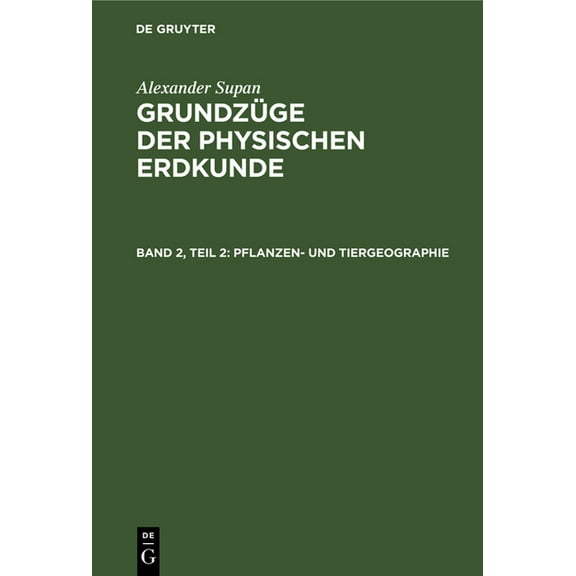 Pflanzen- Und Tiergeographie, (Hardcover)