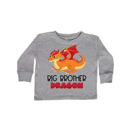 

Inktastic Big Brother Cute Red and Orange Dragon Gift Toddler Boy Girl Long Sleeve T-Shirt