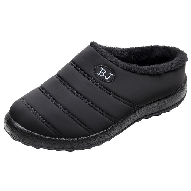 Womens Winter Plus Velvet Keep Warm Outdoor Waterproof Snow Cotton Slippers