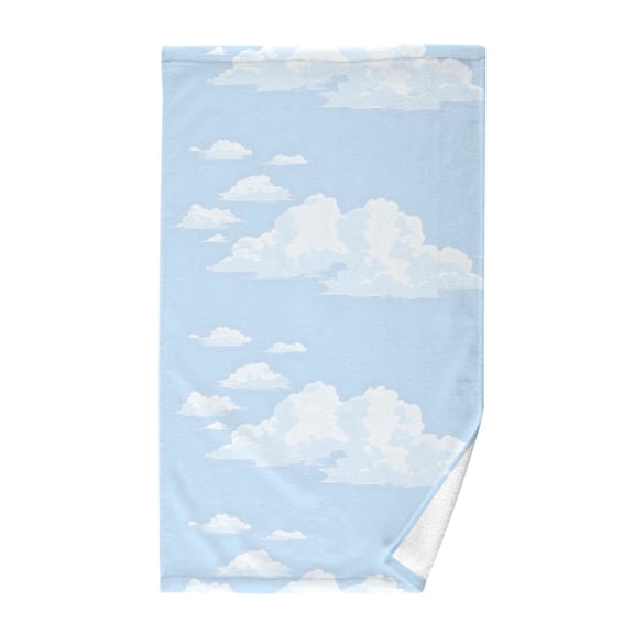 Clouds Hand Towel Cotton 16x28 in Soft Absorbent Quick Dry Bath Face Towel