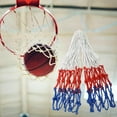 thumbnail image 2 of Basketball Net Replacement Outdoor Nylon Net Braided Rope Durable Backboard Components for Basketball Hoops Fits Outdoor Indoor Standard Rim White of Red Blue, 2 of 8
