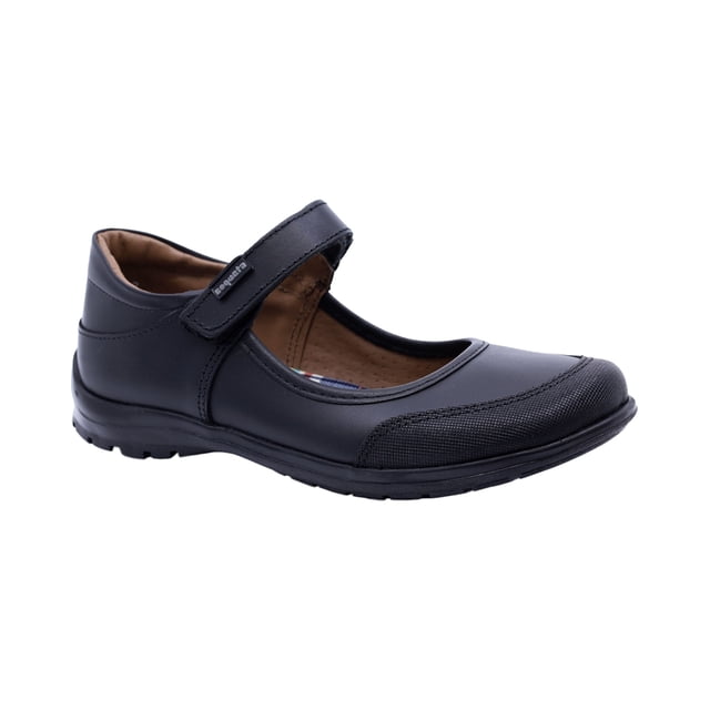 Zapato escolar Coqueta para niña en piel negro Danna anti-raspaduras