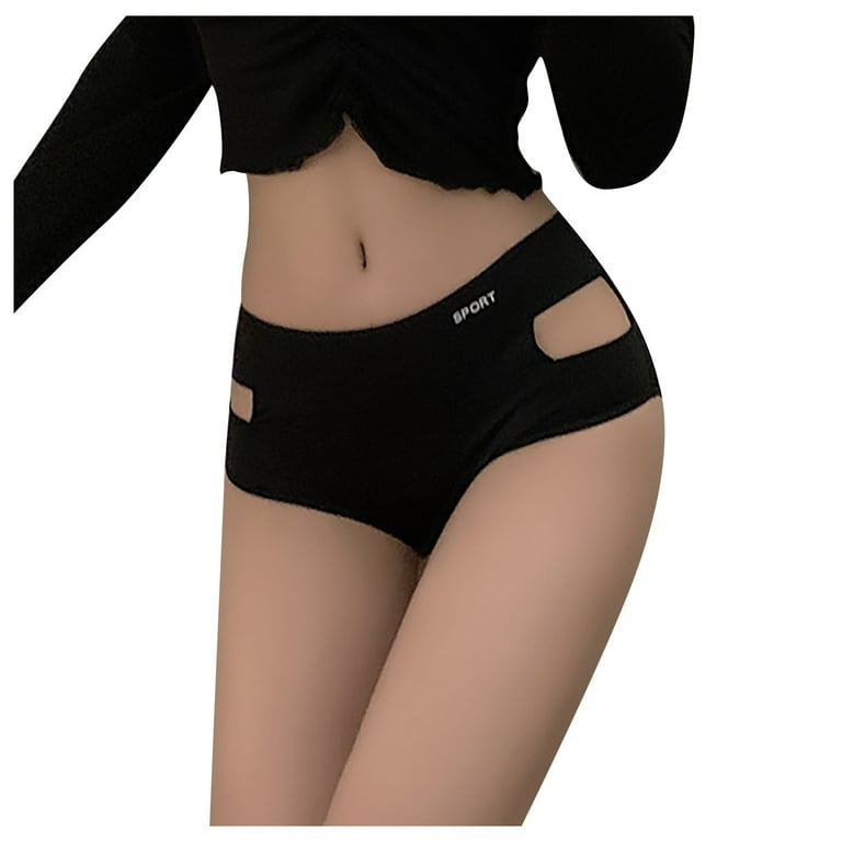 Gubotare Women Underpants Briefs Cotton Bikini Women's Breathable Panties  Seamless Comfort Underwear,Black S 