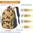 thumbnail image 3 of Monster Cartoon Truck Beige Pattern 17" Waterproof Oxford School Backpacks for Teens, S-Shape Padded Straps, for School, Travel, Hiking, Camping, 3 of 5