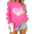 thumbnail image 6 of Vetsdori Womens Pullover Sweatshirts Valentine's Days Crew Neck Tops Valentine , Spring Loose Sweatshirts for Women, 6 of 8