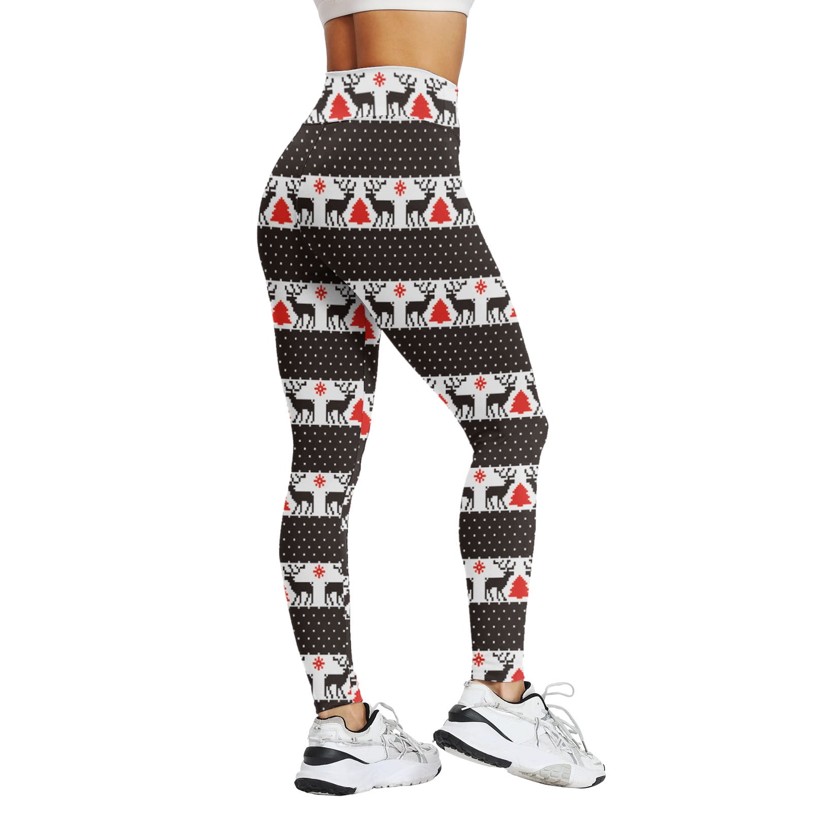 HSMQHJWE Calzas Deportivas Para Mujer Thick Leggings With Pockets For Women  Christmas Print Series High Waist Women'S Tights Compression Pants For Yoga  Running Gym And Daily Fitness High Waist Leggin 