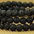 thumbnail image 3 of Angelstones Bracelet Extensible en Perles Rondes de Lave Naturelle 6mm 7 Pouces Unisexe, 3 of 5