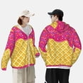 thumbnail image 4 of Fotbe Red Ice Cream Chaqueta con Protección Solar UPF 50+ para Hombre y Mujer, Camisa con Capucha y Bolsillos-Medium, 4 of 7