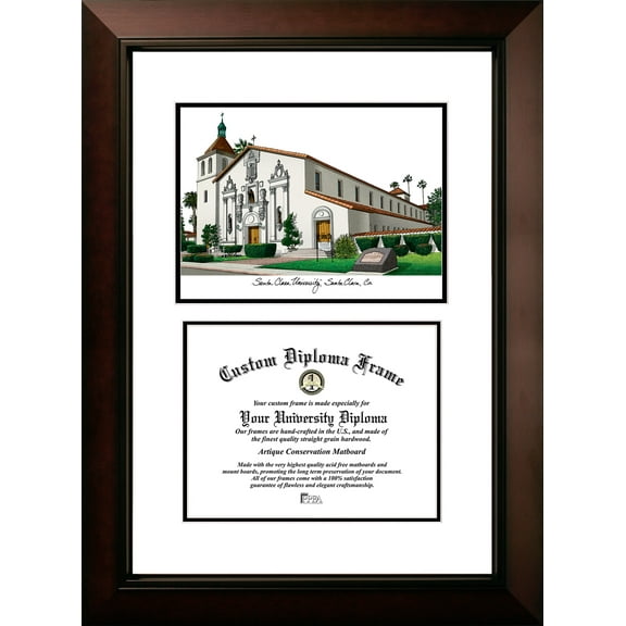 Campusimages CA930LV Santa Clara University Legacy Scholar Diploma Frame