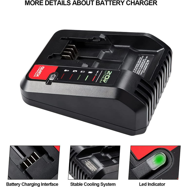 PCC692L 20V MAX Lithium Battery Charger For Black&Decker 20V