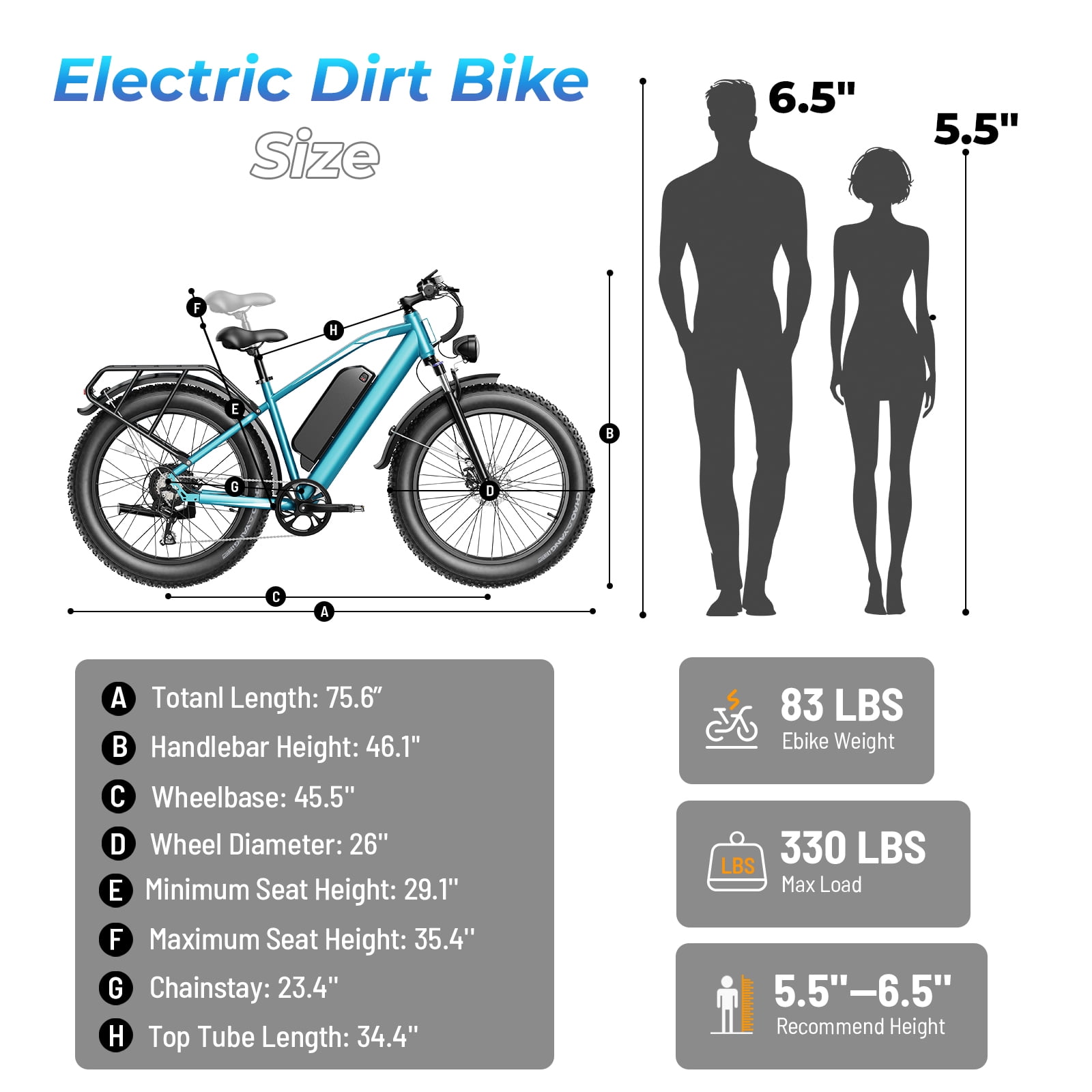 YareYi 2000W Peak Electric Bike for Adults 26", 28MPH Fat Tire Ebike, 48V 15Ah Removable Battery, Rear Rack UL2849