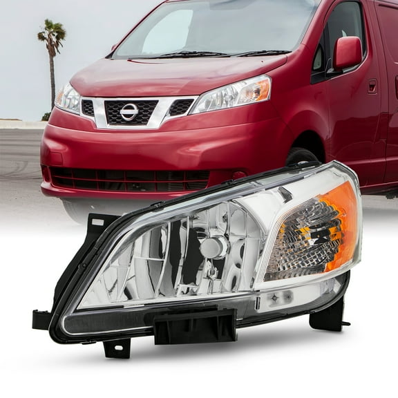 AKKON - Fits 2013-2021 Nissan NV200 Halogen Type Chrome Clear Headlight Driver Left Side LH Replacement 13-21