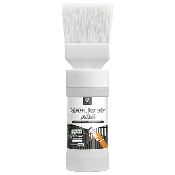 Water‑Based Paint With Built‑in Brush, 160ml Quick Drying Paint with 6.69 inch ABS Brush, for Metal Wood Plastic Furniture Model DIY Craft Repair Decoration