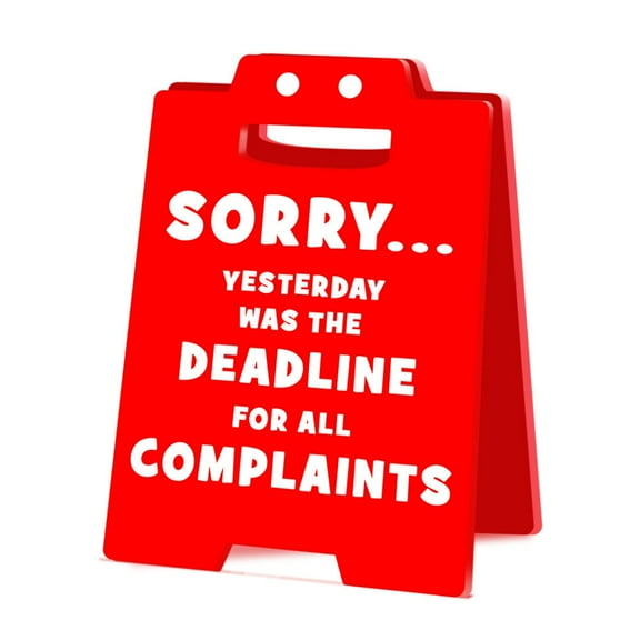 DELESYS Funny Desk Sign, Humorous Office Decor, Office Desk Accessories for Women Men, Prank Gift Table Arrangement Spoof Arrangement, 12.7 * 8.9 * 7.1cm