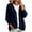 Navy, variant on Cardigan Sweaters for Women Open Front Long Sleeve Ribbed Knit with Pockets Solid Color Casual Fall Winter Tops for Cool Days and Weekend Outfits