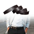 thumbnail image 3 of Zhaomeidaxi Buckle mens belt buckle-style full-grain one-piece leather without buckle strap, 3.7 cm wide,, 3 of 4