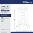 thumbnail image 5 of DreamLine 38 in. x 38 in. x 75 5/8 in. H Neo-Angle Shower Base and QWALL-2 Acrylic Corner Backwall Kit in White, 5 of 11