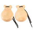 thumbnail image 4 of Flamenco Dance Orff Percussion Instrument Rap Hardwood Spanish Castanets Red & Brown, 4 of 7