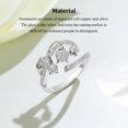 thumbnail image 4 of Sonducket Anillo de apertura para mujer, flor, cristal, nudillo abierto, joyería, Metal, moda, decoración de mano, fiesta, compromiso, Ropa, zapatos y accesorios Miscelánea, 4 of 6