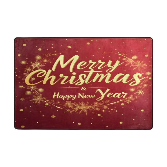 Ryvnso Merry Christmas Area Floor Mats Large Nursery Rugs Non-Slip Carpets Doormat 36" x 24"