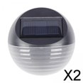 thumbnail image 1 of Juego de 2 apliques solares blancos para jardín y 2 piezas, 1 of 8