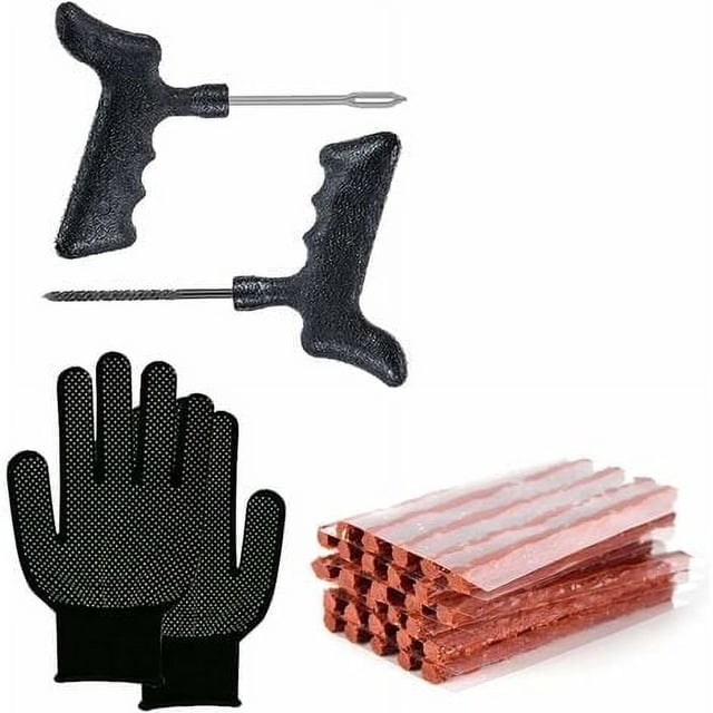 Kit de reparación de neumáticos, 44 piezas, kit de reparación de neumáticos sin cámara para automóvil, kit de reparación de neumáticos para pinchazos de neumáticos de automóvil, juego de