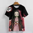 thumbnail image 4 of Kamado Nezuko Womens T-Shirt Round Neck Short Sleeve Tee Shirts Summer Breathable Tops Blouse L, 4 of 8