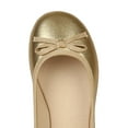 thumbnail image 4 of Jelly Bean Tree New Metallic PU Bow Decor Ballerina Flat (Toddler/ Girl) Sz 9-4, 4 of 5