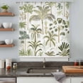 thumbnail image 5 of Green Palm Tree Tropical Sheer Curtains 63 Inches Long, Beach Summer Botanical Light Filering Curtains, Breathable Simi Curtain Privacy Drapes for Living Room Bedroom Lightweight Window Treatment, 5 of 9
