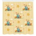 thumbnail image 3 of Ambesonne Cartoon Shower Curtain, Medieval Castle, 69"Wx70"L, Multicolor, 3 of 3