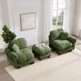 thumbnail image 5 of Nkurdsu 76" Modular Cloud Sectional Sofa with Movable Ottoman, L-Shaped Small Chenille Couch for Living Room, Green, 5 of 9