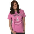 thumbnail image 3 of Cute Michigan Boat Floral Flowers MI Women's Graphic T Shirt Tees Brisco Brands X, 3 of 6